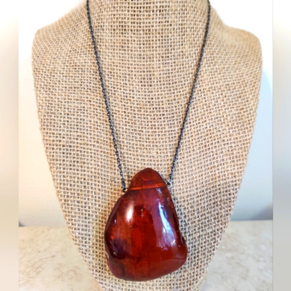 Stunning Natural Baltic Amber Lump Necklace